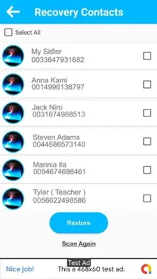 Recovery Contacts android App screenshot 2